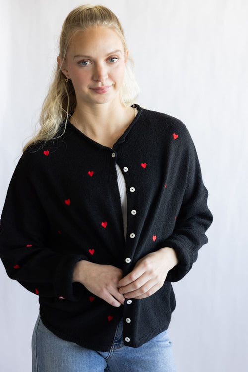 Things Between Heart Piper Cardigan for Women in Black