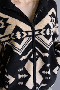 Thread & Supply Canyon Jacket for Women in Cream Black Aztec
