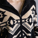 Thread & Supply Canyon Jacket for Women in Cream Black Aztec