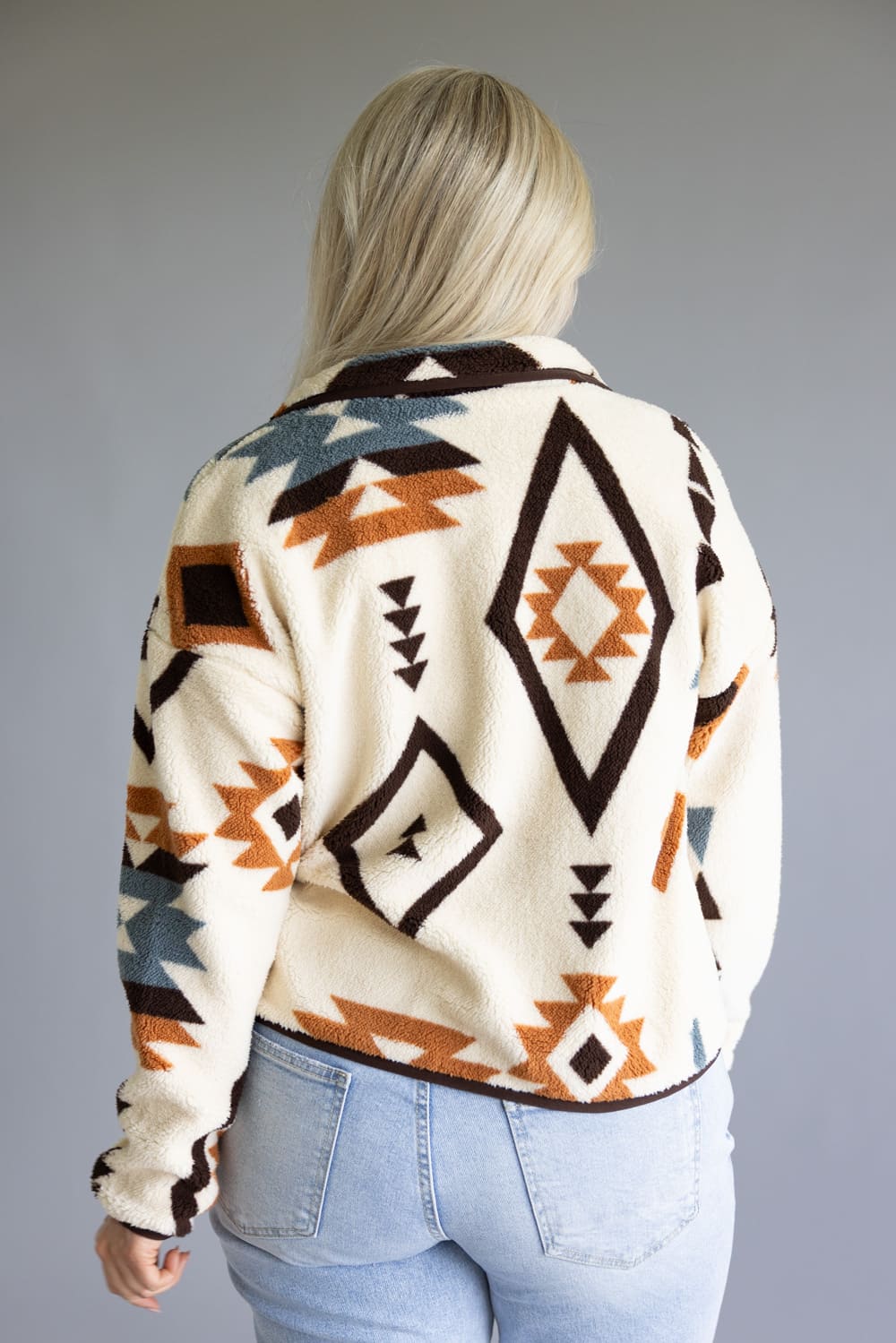 Thread & Supply Canyon Jacket for Women in Cream Hazel Aztec
