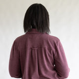 Thread & Supply Cassin Soft Luxe Button Up Shirt for Women in Wine Heather