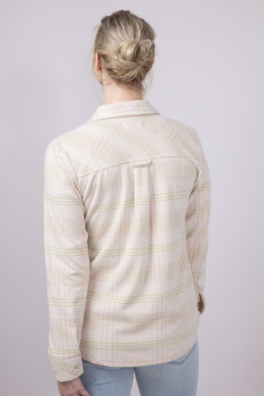 Thread & Supply Cassin Soft Luxe Button Up Shirt in Cream Multi Plaid
