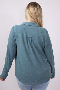 Thread & Supply Cassian Soft Luxe Button Up Shirt in Spruce Heather | T4444PVTS-SPRUCEHEATHER