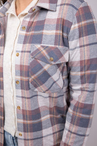 Thread & Supply Cassin Soft Luxe Button Up Shirt in Vintage Indigo Plaid