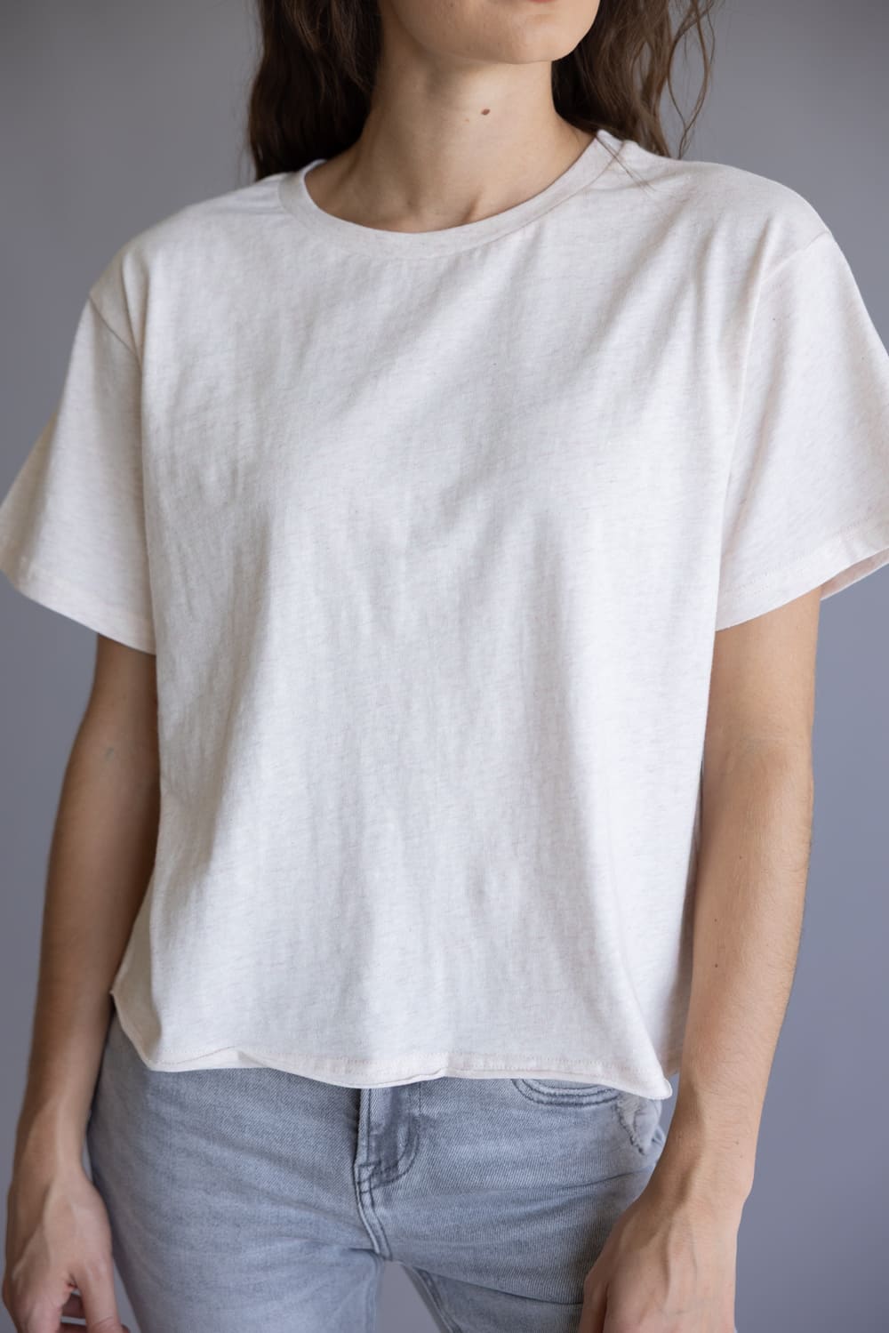 Thread & Supply Katelin T-Shirt for Women in Pink Oatmeal