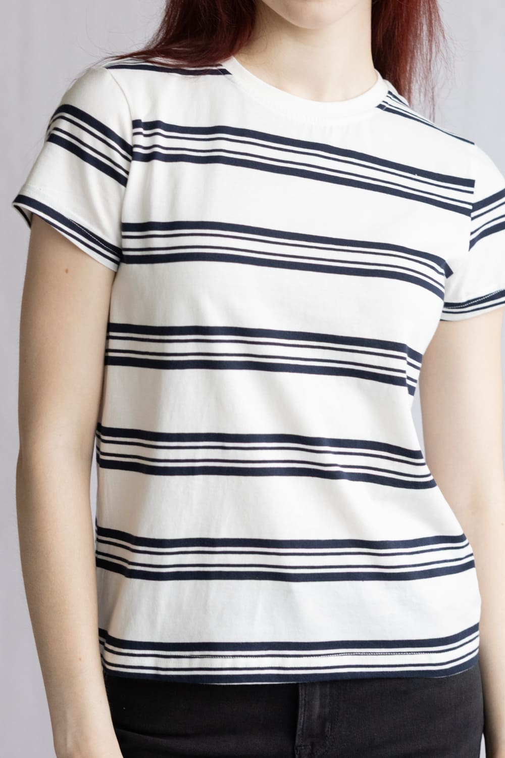 Thread & Supply Natalie Tee for Women in Ivory Navy