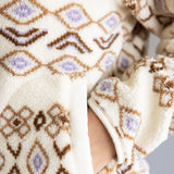 Thread & Supply Piper Snap Pullover for Women in Cream Aztec