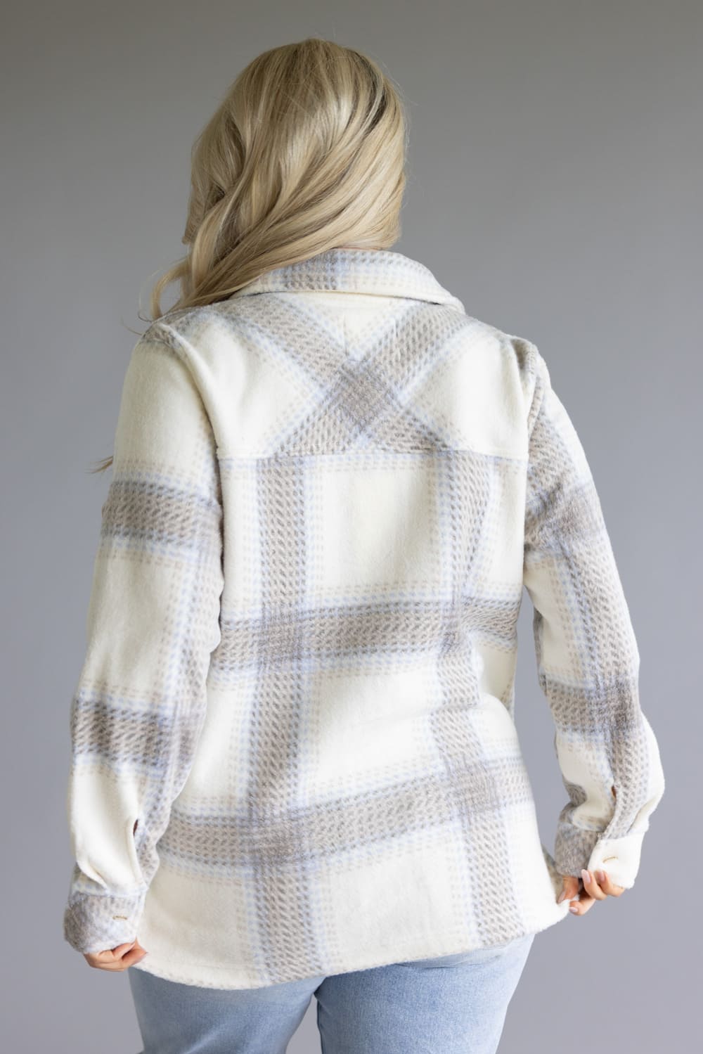 Thread & Supply Santa Fe Jacket for Women in Ivory Plaid