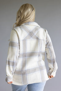 Thread & Supply Santa Fe Jacket for Women in Ivory Plaid