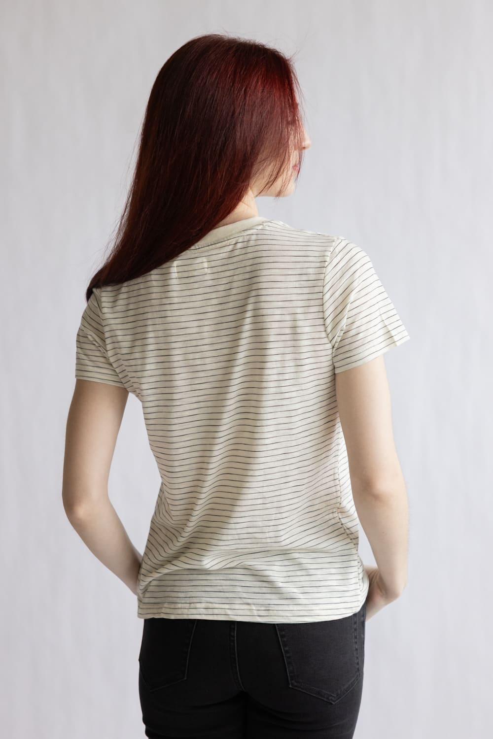 Thread & Supply Sarah Tee for Women in Ivory Black