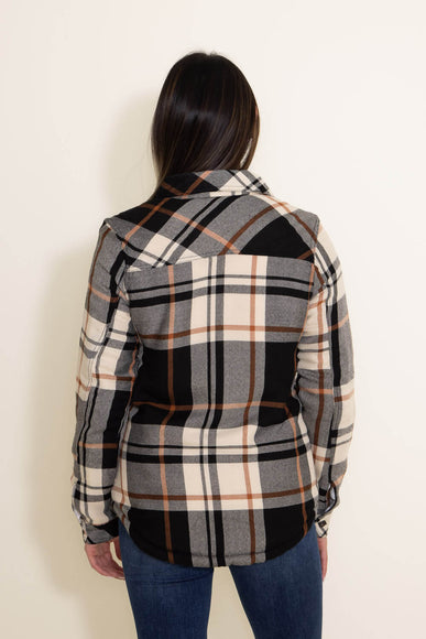 Thread & Supply Sherpa Woven Shacket for Women in Black/Brown