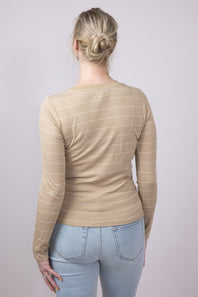Thread & Supply Solara Stripe Shirt for Women in Brown
