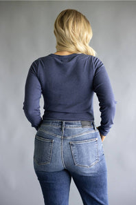 Thread & Supply Stacy Shirt for Women in Heather Navy