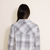 Thread & Supply Tullis Shacket for Women in Grey/White Plaid