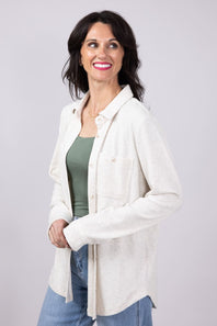 Thread & Supply Lewis Soft Luxe Button Up Shirt for Women in Oatmeal