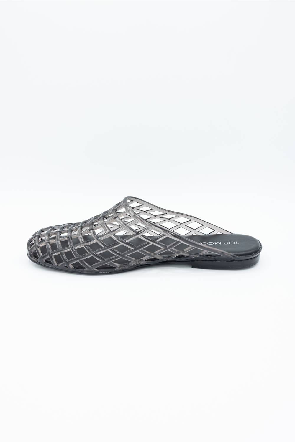 Top Moda Solar Jellie Slide Sandals for Women in Black