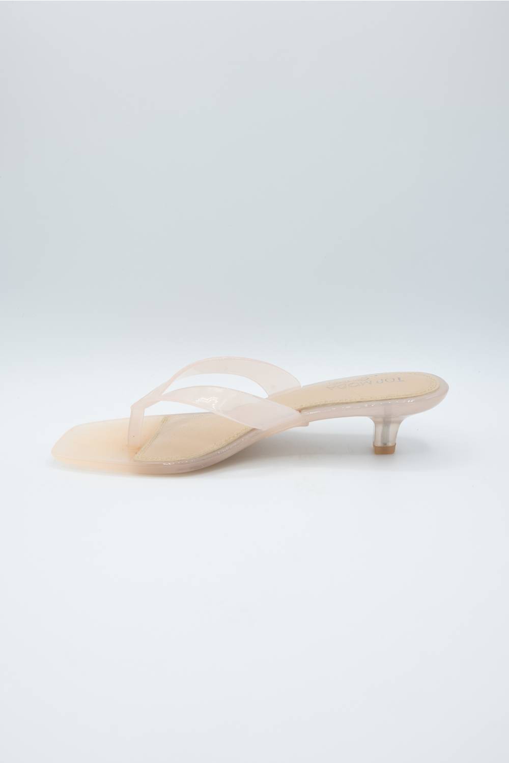 Top Moda Violet Jellie Kitten Heels for Women in Nude