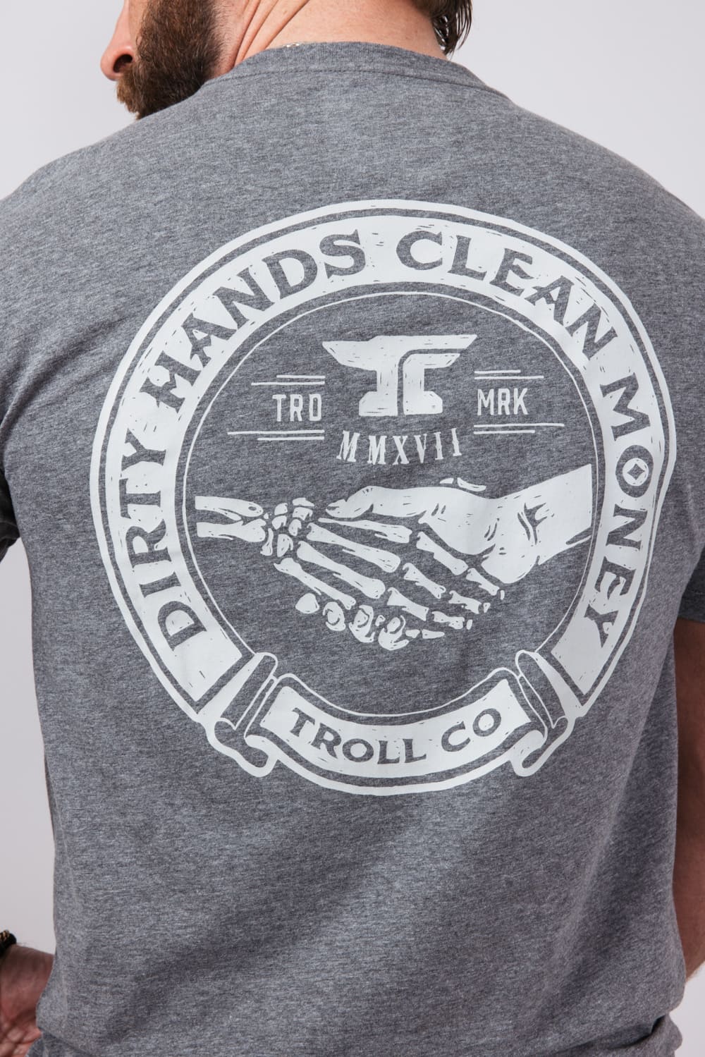 Troll Co Haggler T-Shirt for Men in Charcoal
