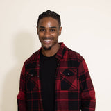 Troll Co. Ridge Flannel Button Down Shirt for Men in Red