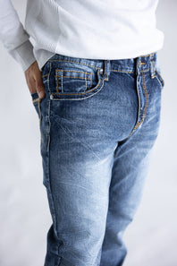 True Luck Dow Bootcut Stretch Jeans for Men