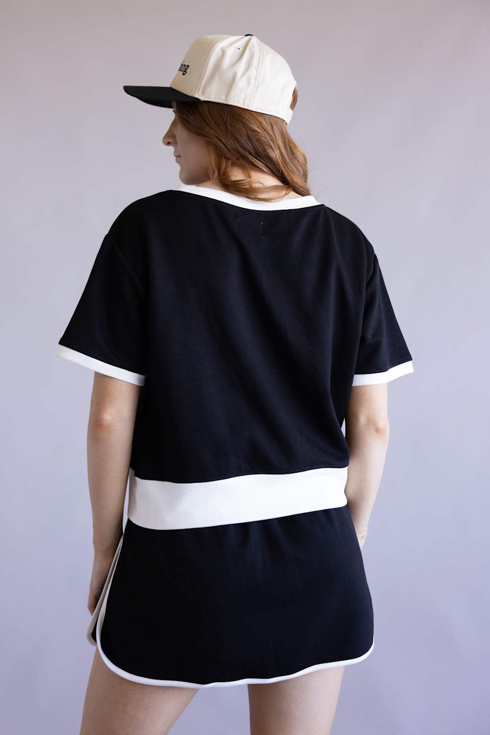 Two Piece Scuba Set for Women in Black/White