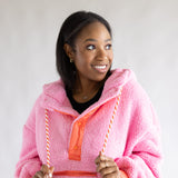 Two Tone Pullover for Women in Pink