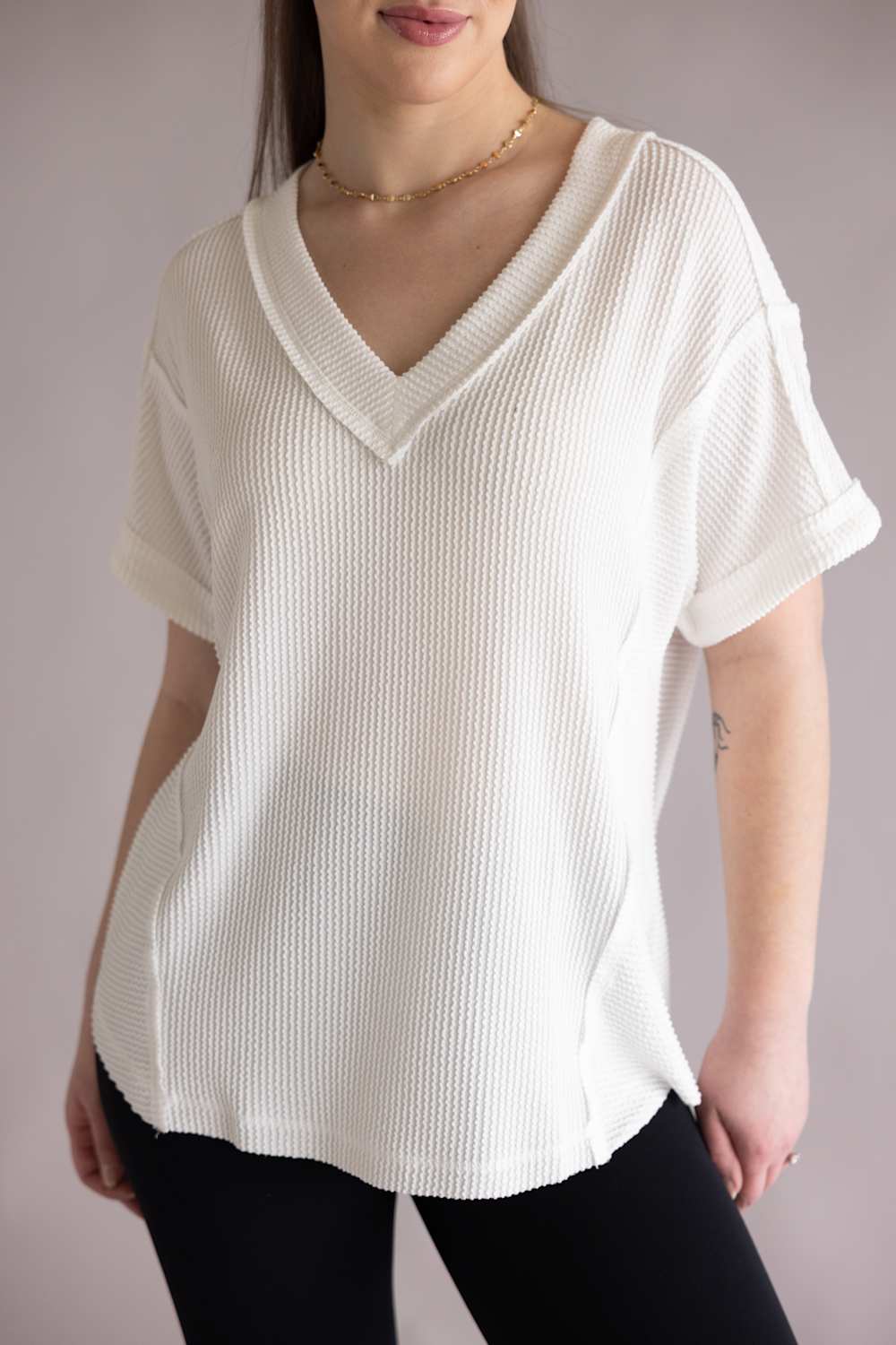 Urban Rib Top for Women in Off White
