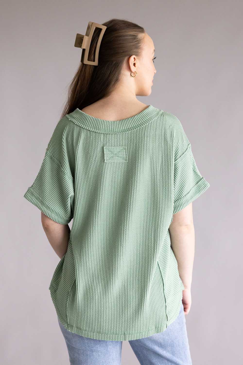Urban Rib Top for Women in Sage