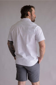 Union Lennox slub cotton button up shirt thistle