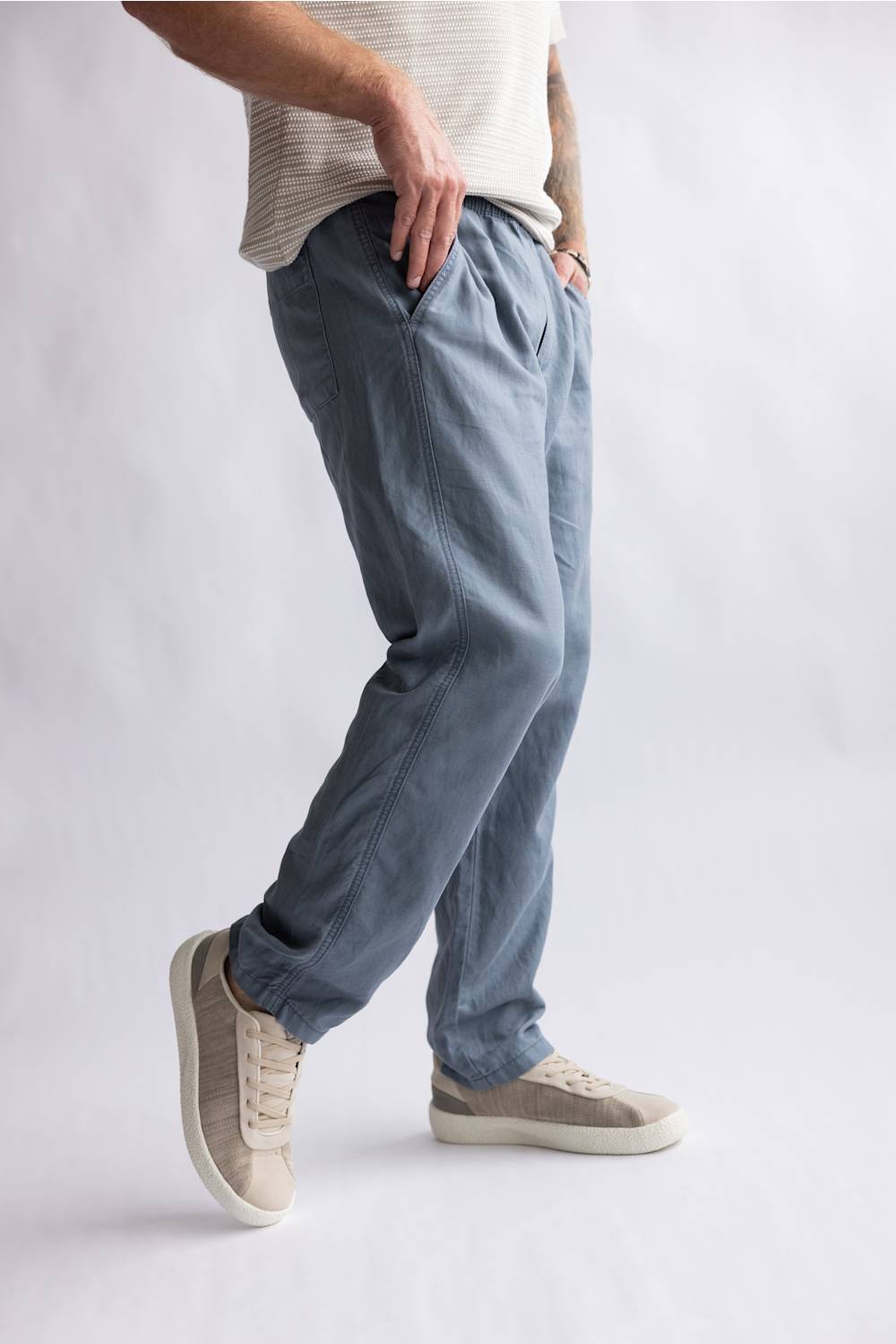 Union Pacifica Linen Pants for Men in Gravity