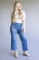 Vervet Super Soft High Rise Wide Crop Jeans for Women