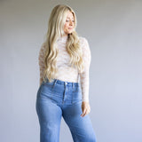 Vervet Super Soft High Rise Wide Crop Jeans for Women