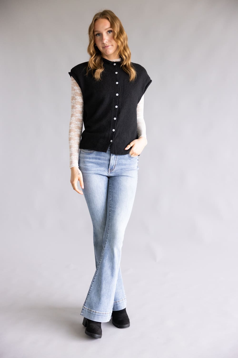 Vervet Mid-Rise Bootcut Jeans for Women 