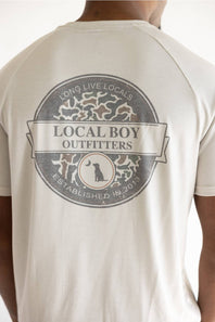 Local Boy Vintage Camo Logo T-Shirt for Men in Sand | L1410013-SND-SAND