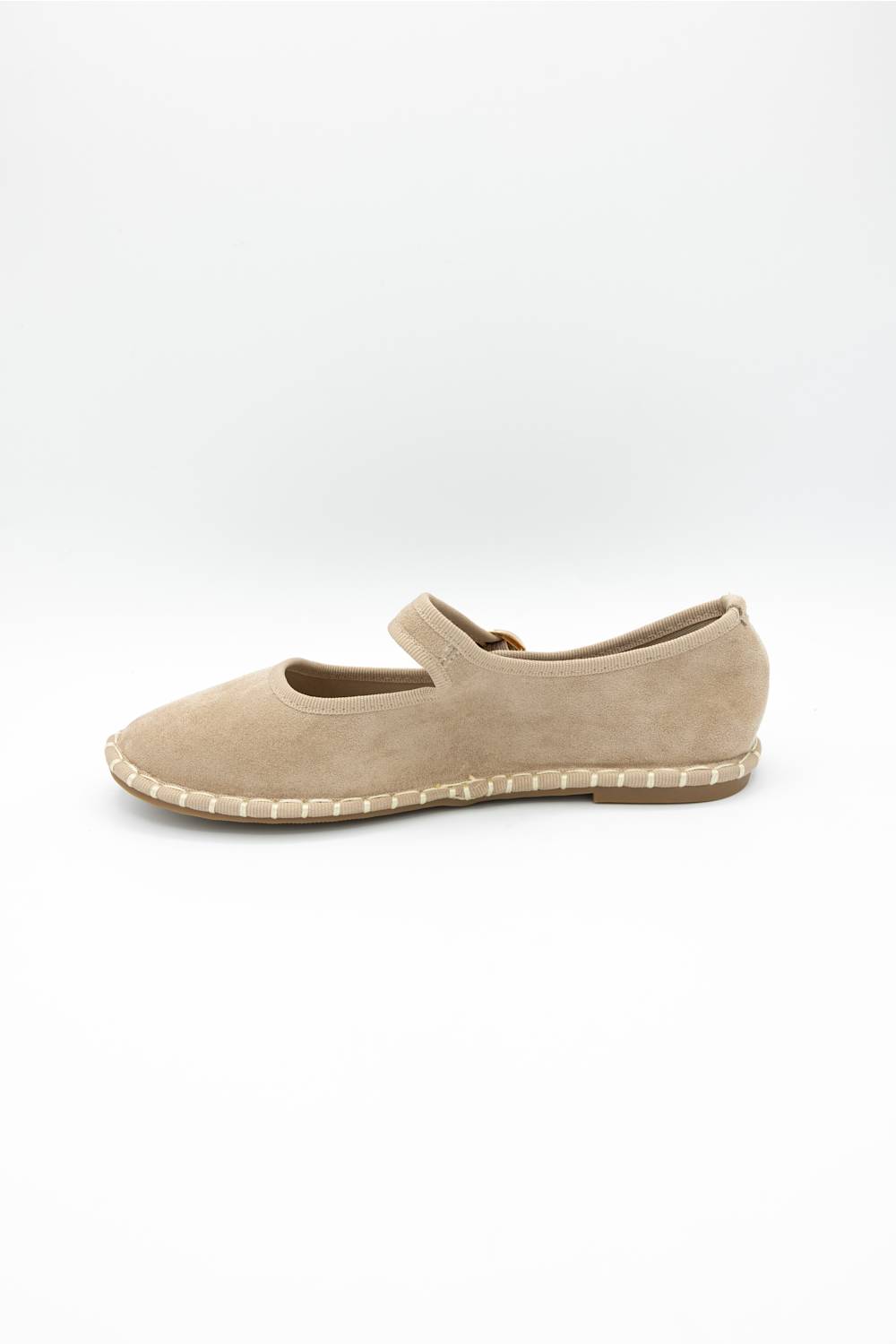 Berness Volante Suede Mary Janes Flats for Women in Beige