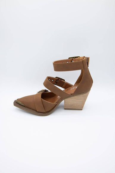 Very G Irina 3 Buckle Heels for Women in Tan