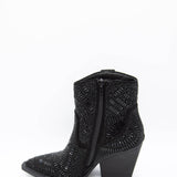 Very G Maze Stone Cowboy Booties for Women in Black