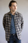 Weatherproof Vintage Chalk Flannel Shirt for Men in Ebony