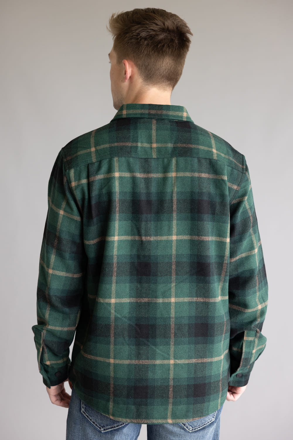 Weatherproof Vintage Faux Wool Unlined Shirt for Men in Green