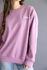 The North Face Oversized Simple Dome Fleece Sweatshirt for Women in Lavender | NF0A8FKT-G6E