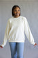 The North Face Oversized Simple Dome Fleece Sweatshirt for Women in White Dune