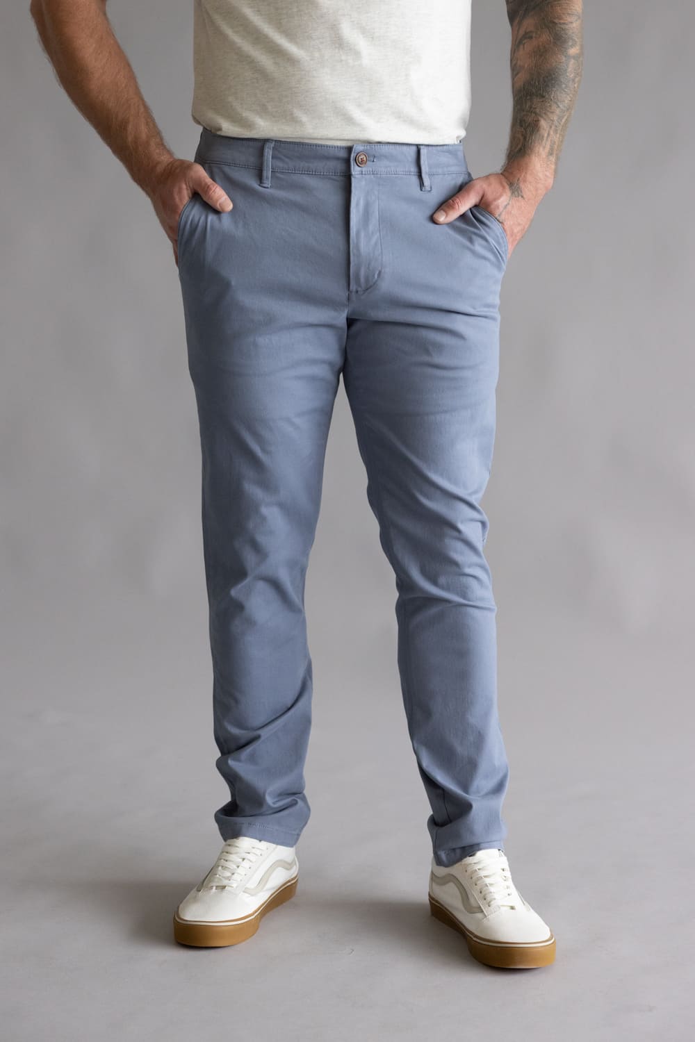 Weatherproof Vintage Leader Chino Pants for Men in River Blue