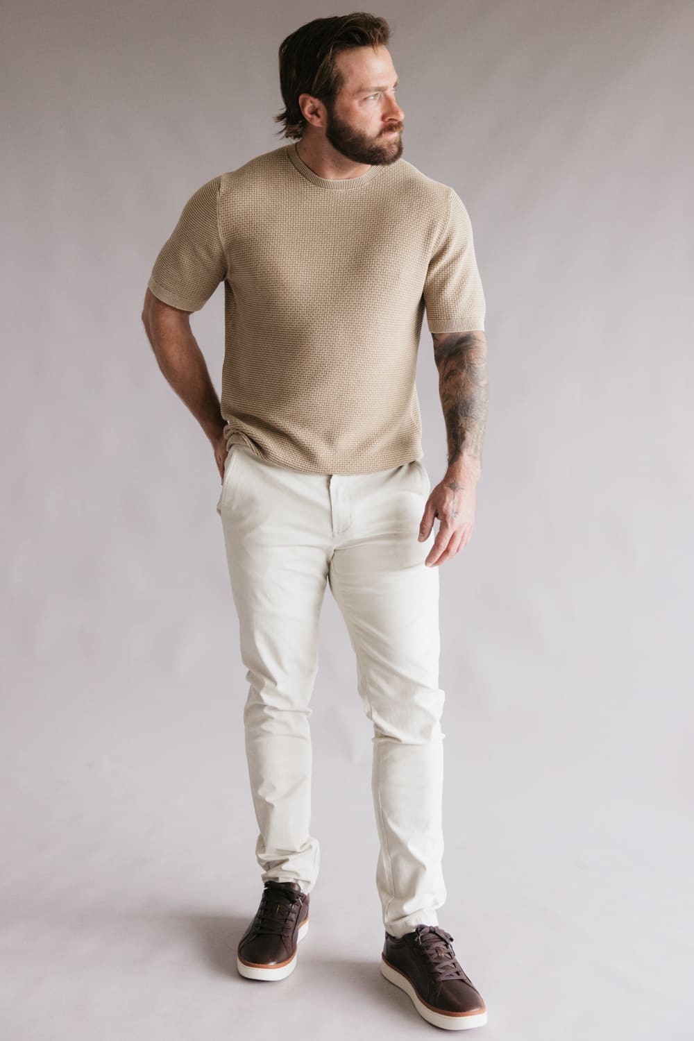 Weatherproof Vintage Leader Chino Pants for Men in Sandstorm