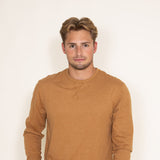 Weatherproof Vintage Long Sleeve Jersey Crew Shirt for Men in Brown