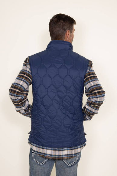 Weatherproof Vintage Quilted Vest for Men in Blue