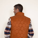 Weatherproof Vintage Quilted Vest for Men in Carmel Brown