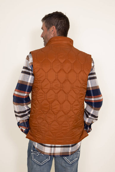 Weatherproof Vintage Quilted Vest for Men in Carmel Brown