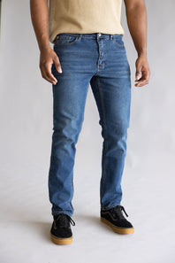 Weatherproof Vintage Slim Straight Jeans for Men in Riverstone