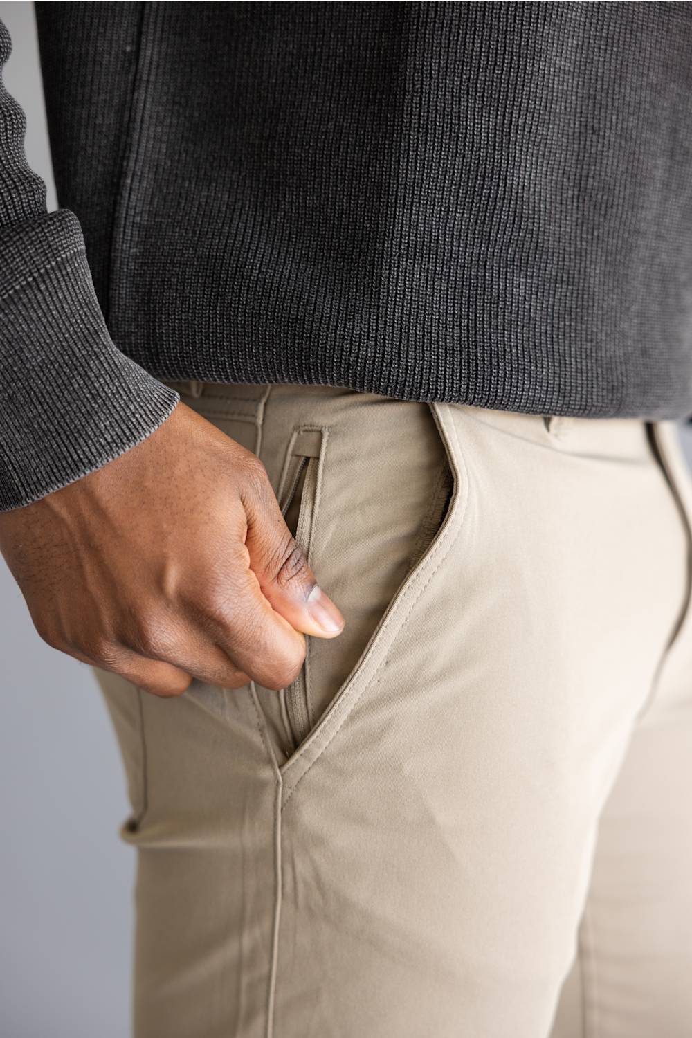 Weatherproof Vintage Tech Utility Pants for Men in Light Oak