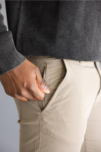 Weatherproof Vintage Tech Utility Pants for Men in Light Oak